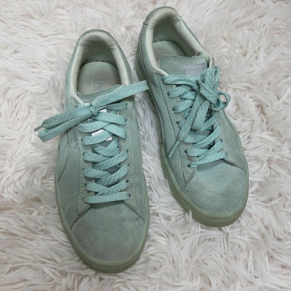 PUMA SUEDE CLASSIC MINT GREEN BIG GIRLS PUMA SUEDE CLASSIC MINT GREEN BIG GIRLS